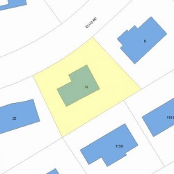 14 Ellis Rd, Newton, MA 02465 plot plan