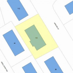 104 Harding St, Newton, MA 02465 plot plan