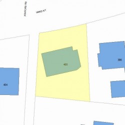 400 Ward St, Newton, MA 02459 plot plan