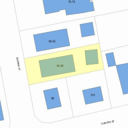86 Bourne St, Newton, MA 02466 plot plan