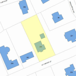 235 Mount Vernon St, Newton, MA 02465 plot plan