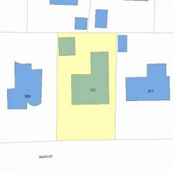 523 Ward St, Newton, MA 02459 plot plan