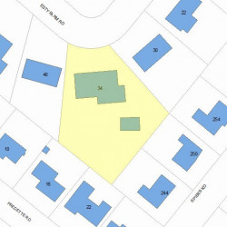 34 Esty Farm Rd, Newton, MA 02459 plot plan