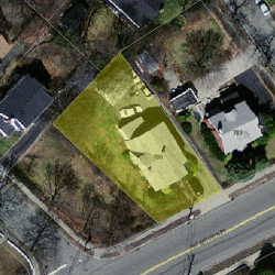 789 Watertown St, Newton, MA 02460 aerial view