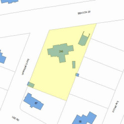 246 Beacon St, Newton, MA 02459 plot plan