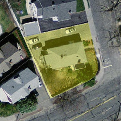 43 Harrington St, Newton, MA 02460 aerial view