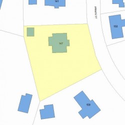 147 Prince St, Newton, MA 02465 plot plan