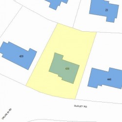 436 Dudley Rd, Newton, MA 02459 plot plan