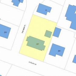 207 Auburn St, Newton, MA 02465 plot plan