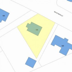 136 Woodward St, Newton, MA 02461 plot plan