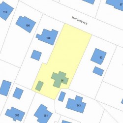 96 Fair Oaks Ave, Newton, MA 02460 plot plan