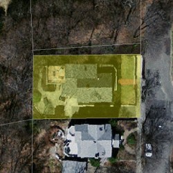 27 Bacon Pl, Newton, MA 02464 aerial view
