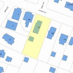 186 Auburn St, Newton, MA 02465 plot plan