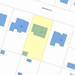16 Elsworth Rd, Newton, MA 02465 plot plan