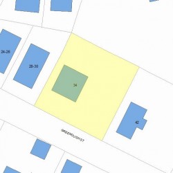 34 Greenough St, Newton, MA 02465 plot plan