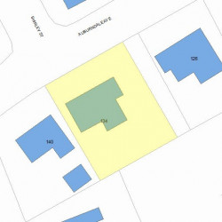 134 Auburndale Ave, Newton, MA 02465 plot plan