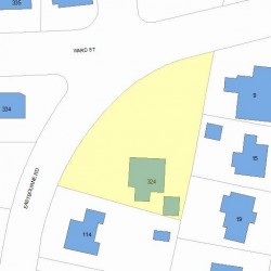 324 Ward St, Newton, MA 02459 plot plan