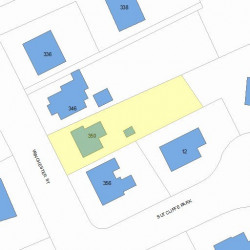 350 Winchester St, Newton, MA 02461 plot plan