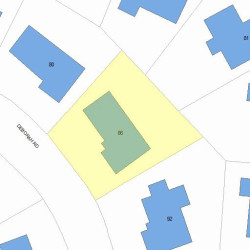 86 Deborah Rd, Newton, MA 02459 plot plan