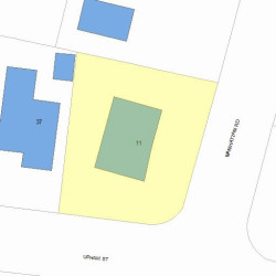 11 Manhattan Rd, Newton, MA 02465 plot plan