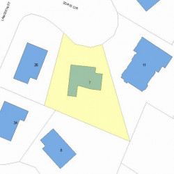 7 Doris Cir, Newton, MA 02458 plot plan