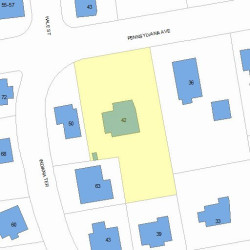 42 Pennsylvania Ave, Newton, MA 02464 plot plan