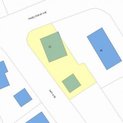 23 Hazelhurst Ave, Newton, MA 02465 plot plan