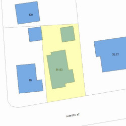 83 Auburn St, Newton, MA 02465 plot plan