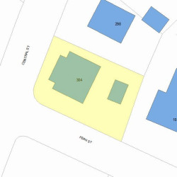 304 Central St, Newton, MA 02466 plot plan