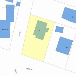 4 Elm Ct, Newton, MA 02465 plot plan