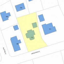 179 Highland Ave, Newton, MA 02465 plot plan