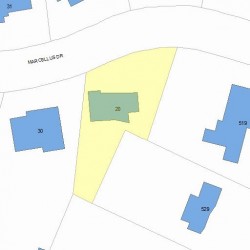 20 Marcellus Dr, Newton, MA 02459 plot plan