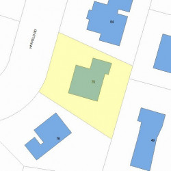 70 Hatfield Rd, Newton, MA 02465 plot plan