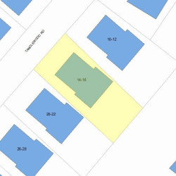14 Tanglewood Rd, Newton, MA 02459 plot plan