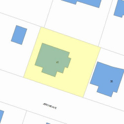 41 Jerome Ave, Newton, MA 02465 plot plan