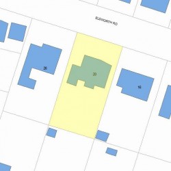 20 Elsworth Rd, Newton, MA 02465 plot plan