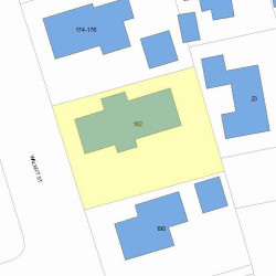 182 Walnut St, Newton, MA 02460 plot plan