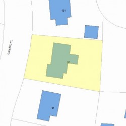 97 Garland Rd, Newton, MA 02459 plot plan