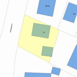 86 Freeman St, Newton, MA 02466 plot plan