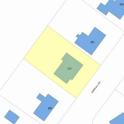 259 Wiswall Rd, Newton, MA 02459 plot plan