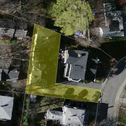 49 Carleton St, Newton, MA 02458 aerial view