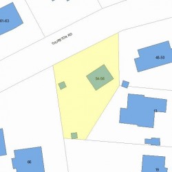 56 Thurston Rd, Newton, MA 02464 plot plan