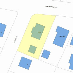 256 Auburndale Ave, Newton, MA 02466 plot plan