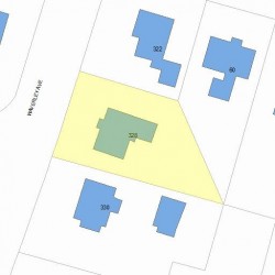 328 Waverley Ave, Newton, MA 02458 plot plan