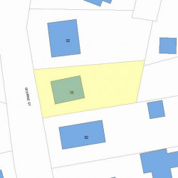 58 Bourne St, Newton, MA 02466 plot plan