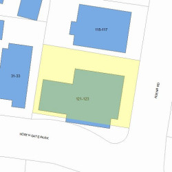 123 Adena Rd, Newton, MA 02465 plot plan