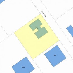 154 Wells Ave, Newton, MA 02459 plot plan