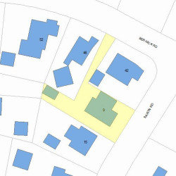 9 Saxon Rd, Newton, MA 02461 plot plan