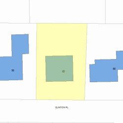 62 Clinton Pl, Newton, MA 02459 plot plan