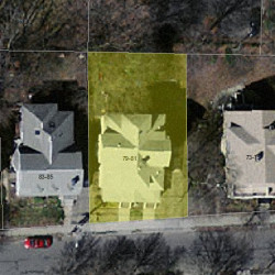 81 Madison Ave, Newton, MA 02460 aerial view